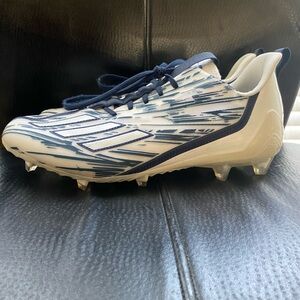 Adidas Men’s Addizero Football Cleats Navy Blue / White Size 14
